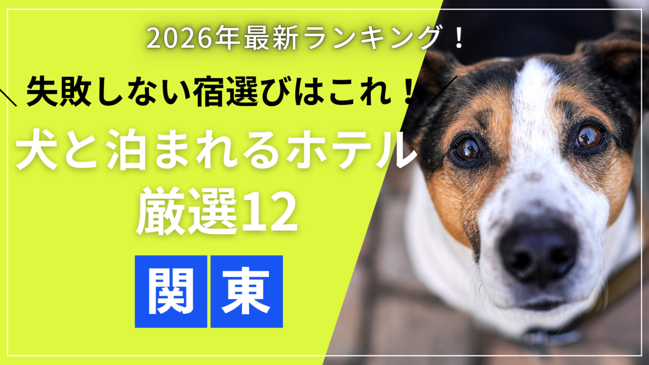関東で犬と泊まれる人気ホテルランキングおすすめ12選のアイキャッチ画像